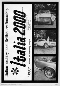 Advertisement for Inter National Trading Co. in the 1961 Times Grand Prix Riverside Race Program.
