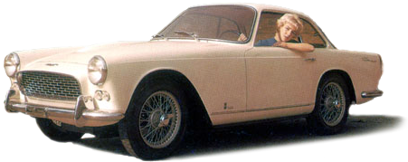 Period photo of a show car Italia outside the Truin Motorshow 1959