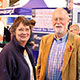 Hazel and Roger Penwill next to Jez Woods' racing Italia.